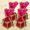 Brocade Potli Gift Boxes (4 Pcs) with Organza Top – Traditional Indian Wedding Favor Bags with Tassels – Small Shagun Box for Women Jewelry, Dry Fruits & Party Return Gifts